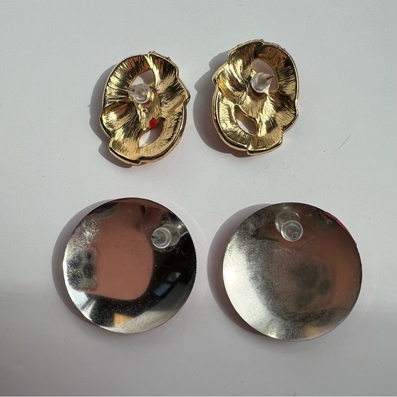 Vintage Earrings Set of 2 Pair - Picture 3 of 3